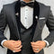 Traje Completo Gris Oscuro para Hombre - Tres Piezas