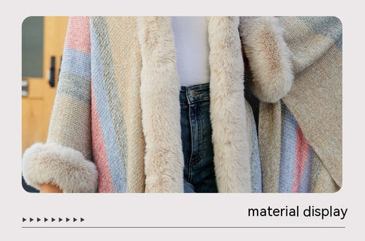 Capa con Capucha Rayada para Otoño e Invierno - Image 14