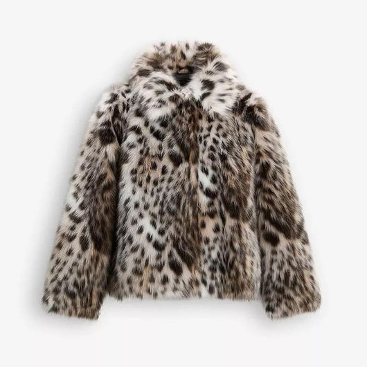 Abrigo Casual Estampado Leopardo con Cuello para Mujer - Image 4