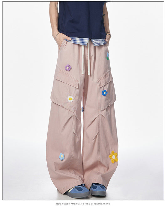 Pantalones de Trabajo Retro Multi-bolsillos Corte Recto Unisex - Image 22