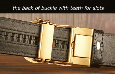 Cinturón para Hombre con Hebilla Automática Estilo Retro Cabeza de Buey - Image 12