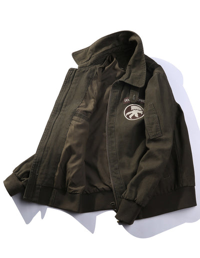 Chaqueta Bomber Retro WWII Estilo Vintage Americano - Image 4