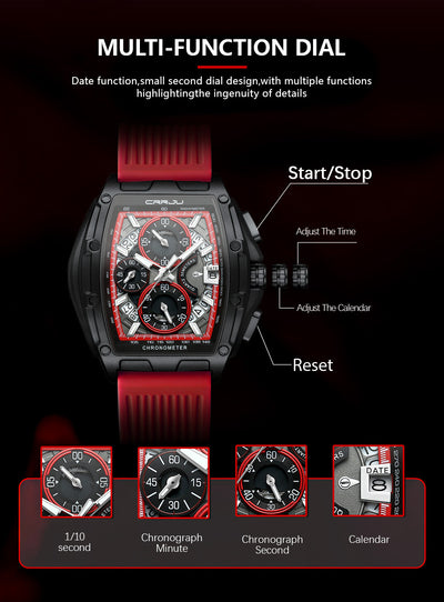 Reloj de Cuarzo para Hombre con Calendario y Cinta Impermeable Multiuso - Image 14