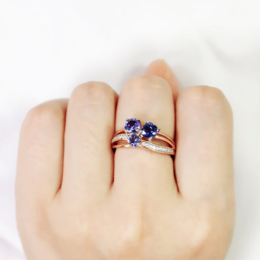 Anillo de Plata Esterlina con Baño de Oro Rosado y Separación de Tonos - Image 8
