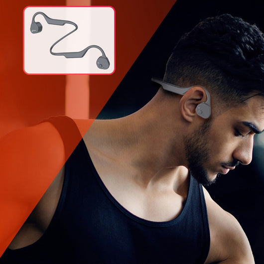Auriculares Deportivos Bluetooth E300 con Conducción Ósea - Gris Negro - Image 10