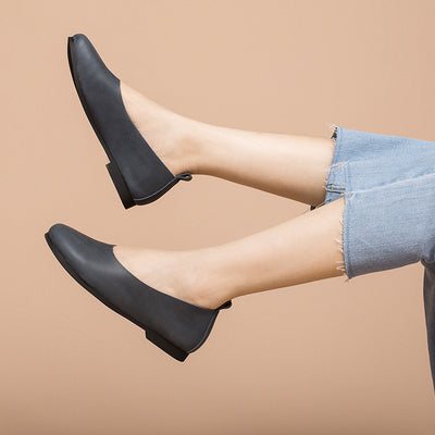 Zapatos Planos de Cuero Vacuno para Mujer - Diseño Minimalista - Image 4