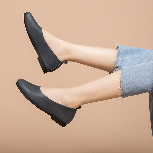 Zapatos Planos de Cuero Vacuno para Mujer - Diseño Minimalista - Image 4