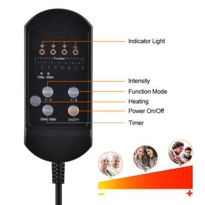 Cojín Masajeador Calefactable para Auto y Oficina con Vibración Full Body - Image 11