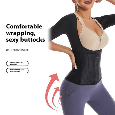 Faja Deportiva Reductora con 10 Varillas y Manga Corta - Cintura Controladora - Image 3