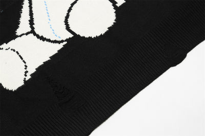 Suéter Oversized Cuello Redondo Tendencia Urbana Manga Larga - Image 21