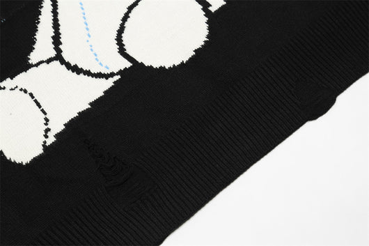 Suéter Oversized Cuello Redondo Tendencia Urbana Manga Larga - Image 21