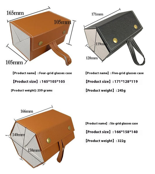Estuche Multiseccional para Gafas en Cuero - Organizador Plegable - Image 33