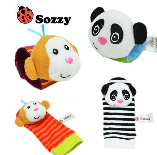 Sonajero Suave de Animales para Bebé 0-12 Meses con Correa para Muñeca y Pie - Image 13