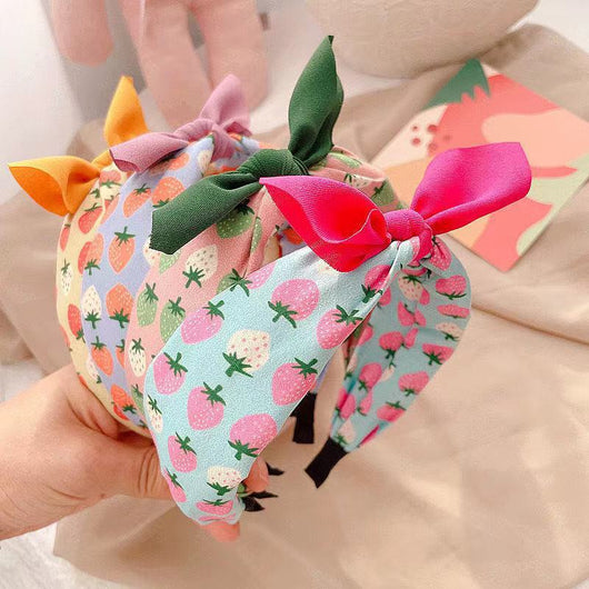 Banda para el Cabello Infantil con Estampado de Frutas - Versión Coreana - Image 5
