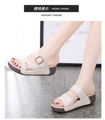 Sandalias Talla Grande Mujer Verano Suela Suave con Alzada - Image 32