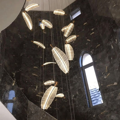 Lámpara Colgante Artística Hoja Creativa para Hoteles y Oficinas - Image 16