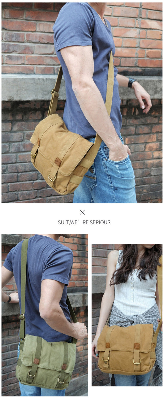 Bolsa de Lona Retro para Hombre - Bandolera Portátil de Estilo Vintage - Image 9