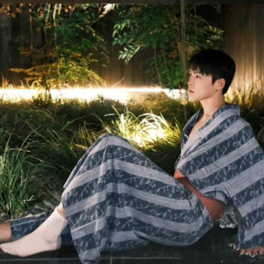 Kimono Formal Tradicional Japonés para Hombre - Image 22