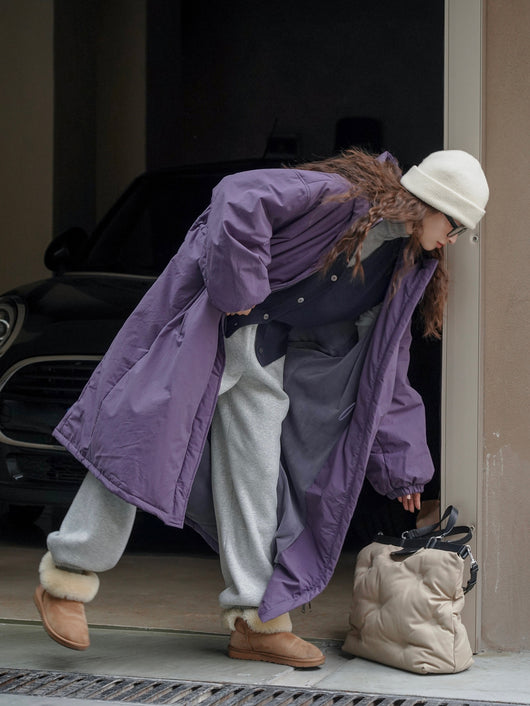 Abrigo Acolchado Coreano Holgado con Capucha - Algodón Invierno - Image 16