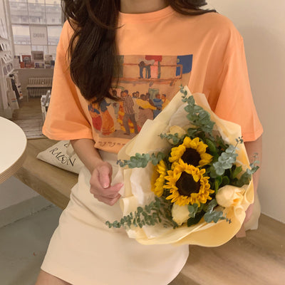 Blusa Suelta Manga Corta Mujer Diseño Retrato Japonés Exclusivo - Image 11