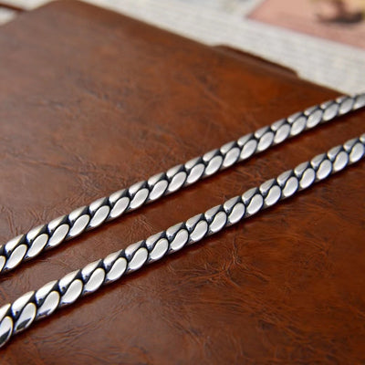 Collar Retro Hueso de Serpiente Lateral para Hombre - Image 8