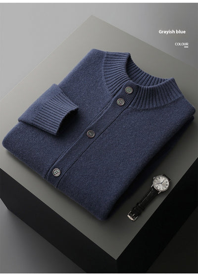 Suéter Cuello Alto Corto Tejido Grueso para Hombre - Image 18