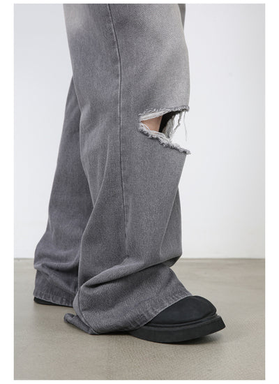 Jeans Rectos Holgados Rotos Estilo Retro Americano para Hombre - Image 14