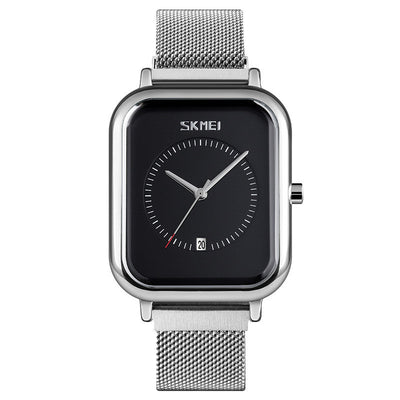 Reloj de Negocios Cuadrado para Hombre con Correa de Malla, Calendario y Resistencia al Agua - Image 9