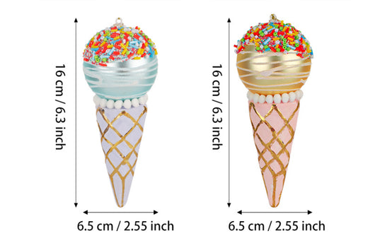 Adorno Navideño de Árbol Helado con Colgante de Vidrio - Image 8