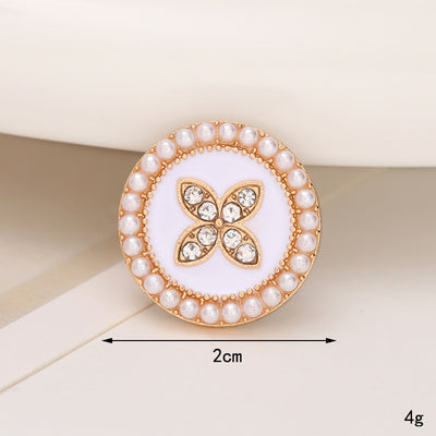 Adornos de Cristal Brillante para Zapatos - Accesorios DIY Estilo Clásico con Flor de Perla - Image 52