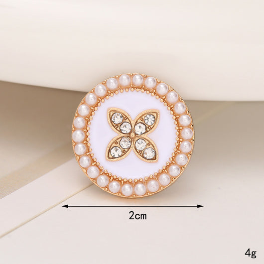 Adornos de Cristal Brillante para Zapatos - Accesorios DIY Estilo Clásico con Flor de Perla - Image 52