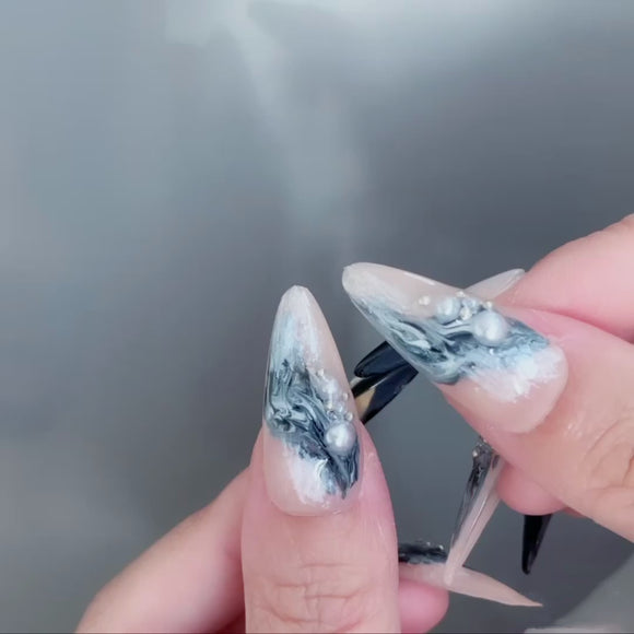 Parches de Uñas Nude Transparente - Acabado Cristalino y Duradero