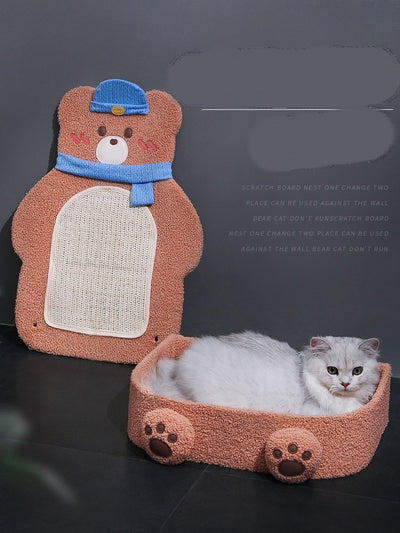 Rascador Vertical para Gatos con Cuerda de Cáñamo y Estante - Image 5