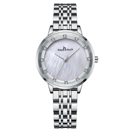 Reloj de Mujer Resistente al Agua con Cristal de Cuarzo y Banda de Acero Inoxidable - Image 8