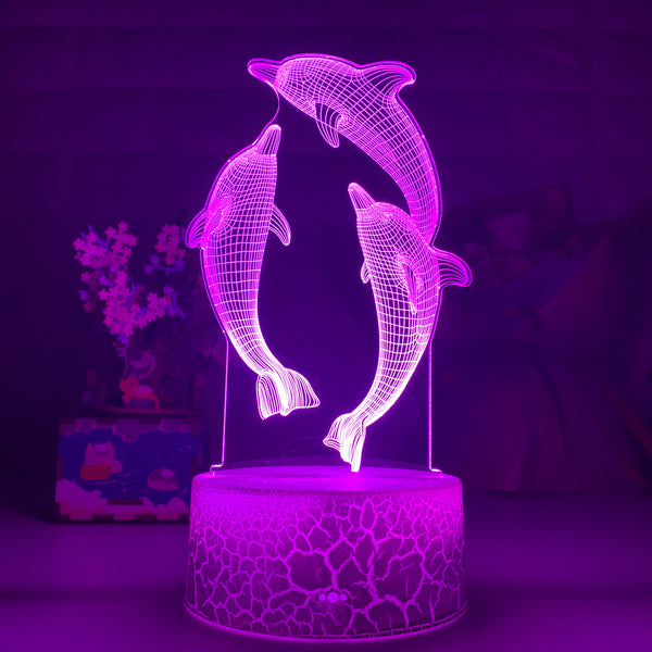 Lámpara LED 3D con Control Remoto por Tacto
