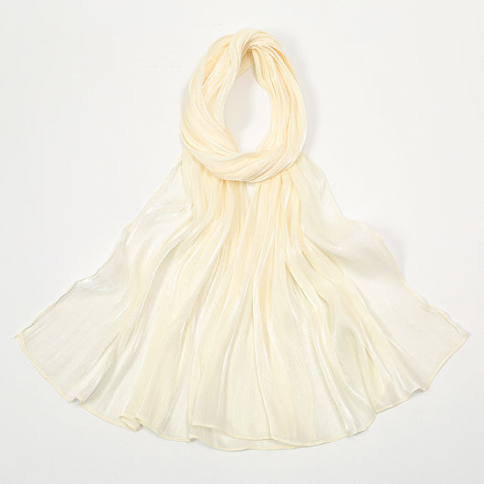 Pañuelo de Seda Chiffon Transpirable Efecto Anti-Arrugas Colores Lisos - Image 11