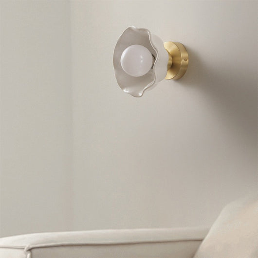 Lámpara de Pared Cerámica Retro Floral para Dormitorio y Pasillos - Image 3
