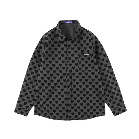 Camisa Manga Larga Estampado Corazón Hombre Fit Relajado - Image 6