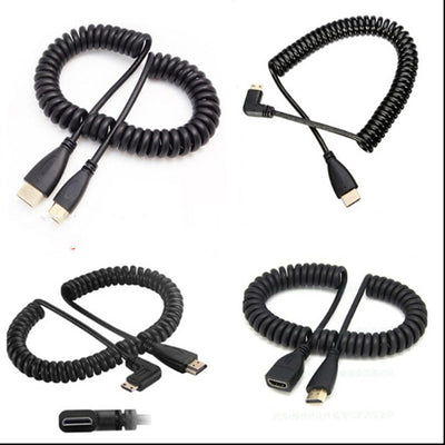 Cable HDMI Mini Acodado con Resorte - Versión 1.4 Full HD 4K - Image 4