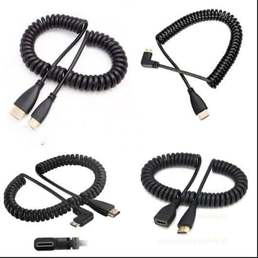 Cable HDMI Mini Acodado con Resorte - Versión 1.4 Full HD 4K - Image 4