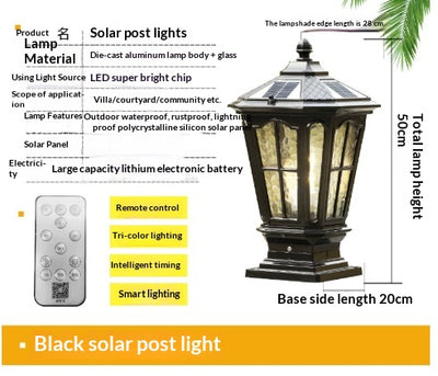 Lámpara Solar para Pilares y Portones - Luz LED Exterior Impermeable - Image 8