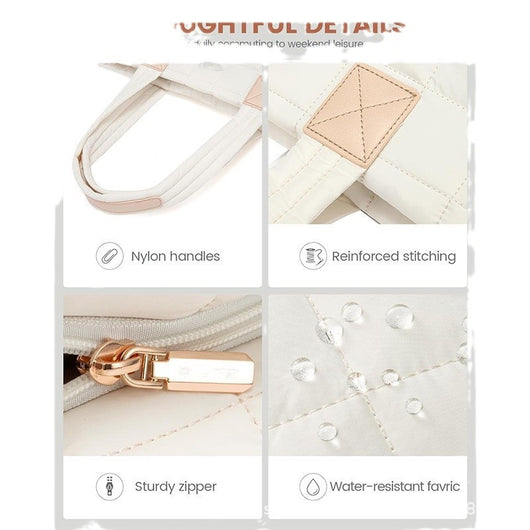 Bolso Tote para Laptop con Capacidad Expandible y Asa Simple - Image 3