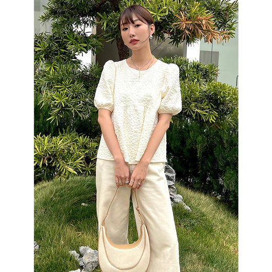 Blusa Elegante de Manga Globo Rejuvenecedora para Mujer - Image 10