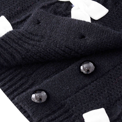 Cardigan Tejido con Moño Elegante - Corte Suelto para Mujer - Image 4