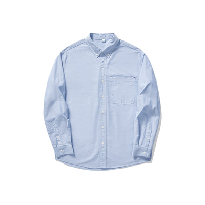 Camisa Oxford Manga Larga Color Sólido - Image 4