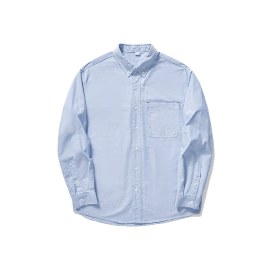 Camisa Oxford Manga Larga Color Sólido - Image 4