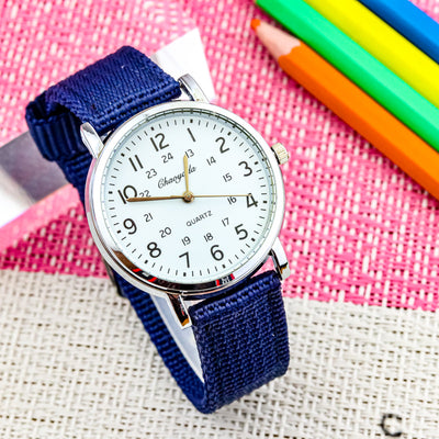 Reloj Digital Infantil Coreano con Correa de Lona Transpirable y Pantalla Clara