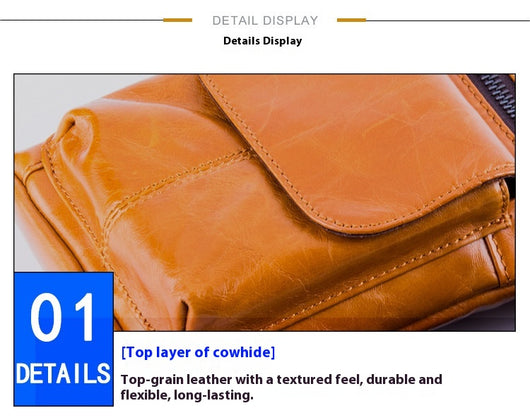 Bolsa de Cuero para Hombre Multifuncional con Compartimentos - Bandolera Deportiva - Image 23