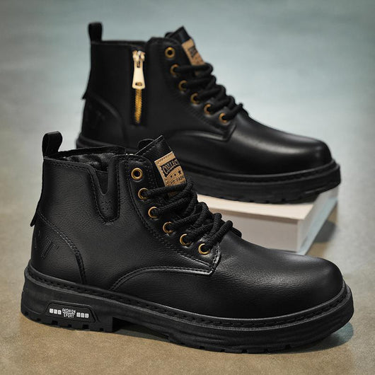 Botas Martin Impermeables Estilo Británico Retro para Hombre Talla Grande - Image 3