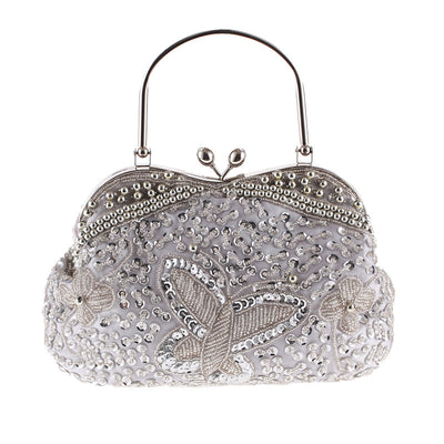 Bolso de Noche Artesanal con Bordado de Cuentas Estilo Clásico - Image 12